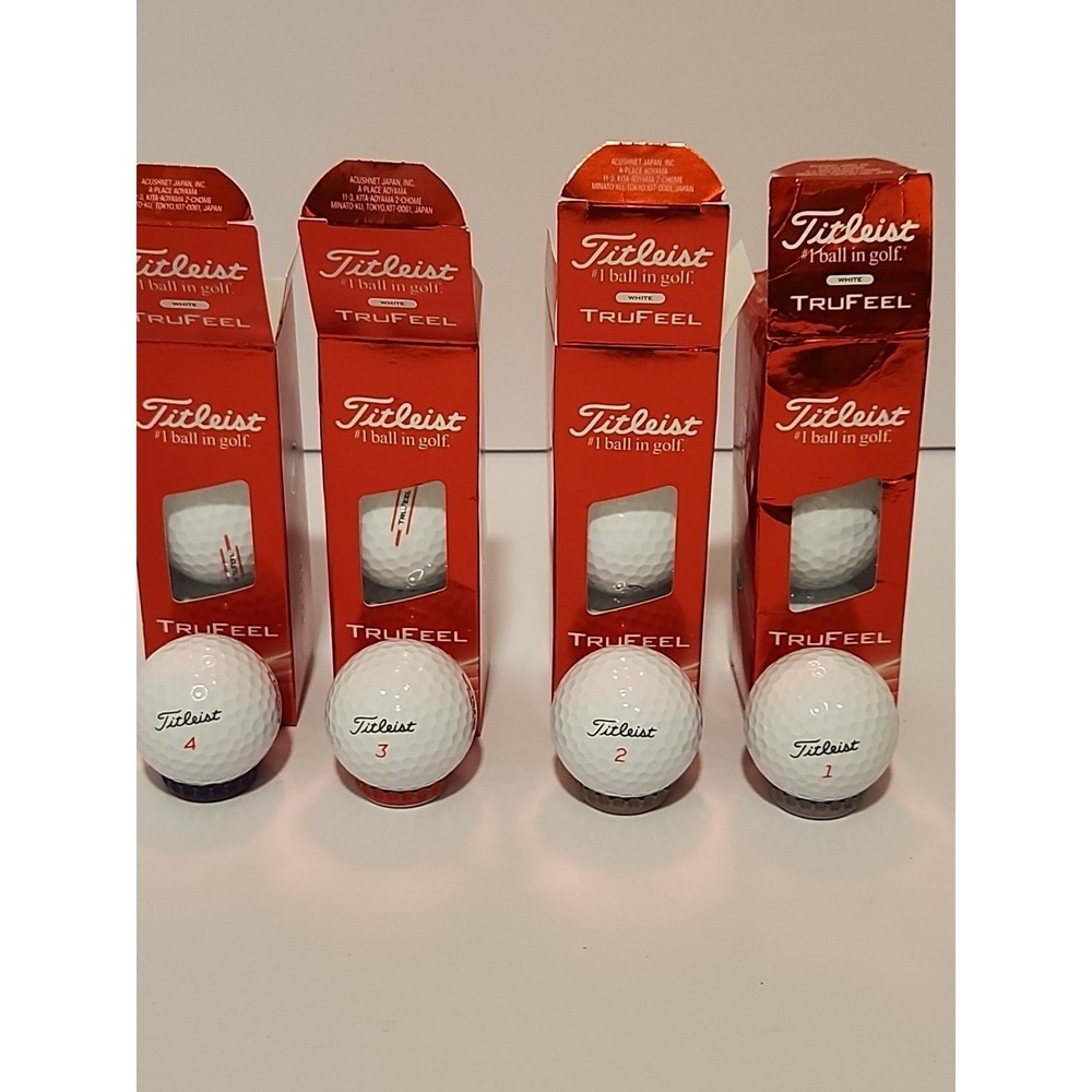 Titleist Trufeel Golf Balls White New In Box Full Set Of 4 Boxes - Picture 7 of 12